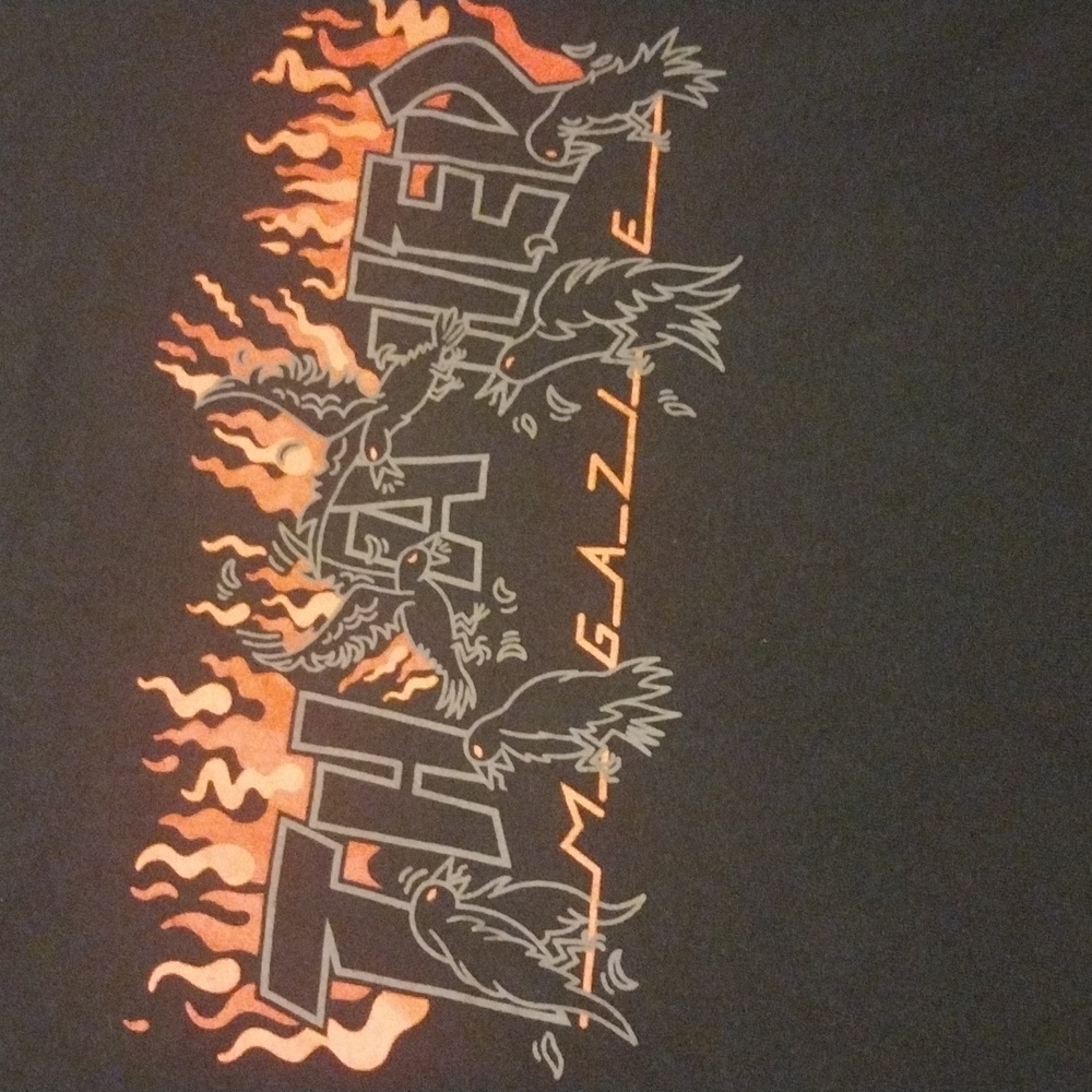 Thrasher Charcoal Tee with Fiery Logo - Picture 4 of 6